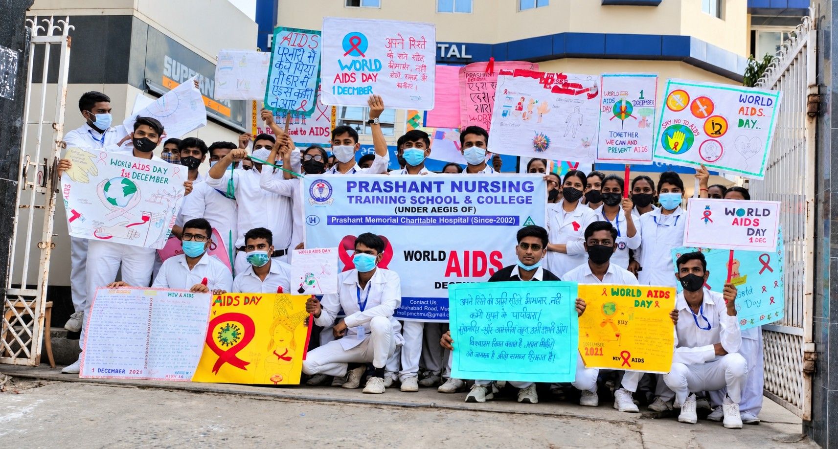 Students at an awareness rally