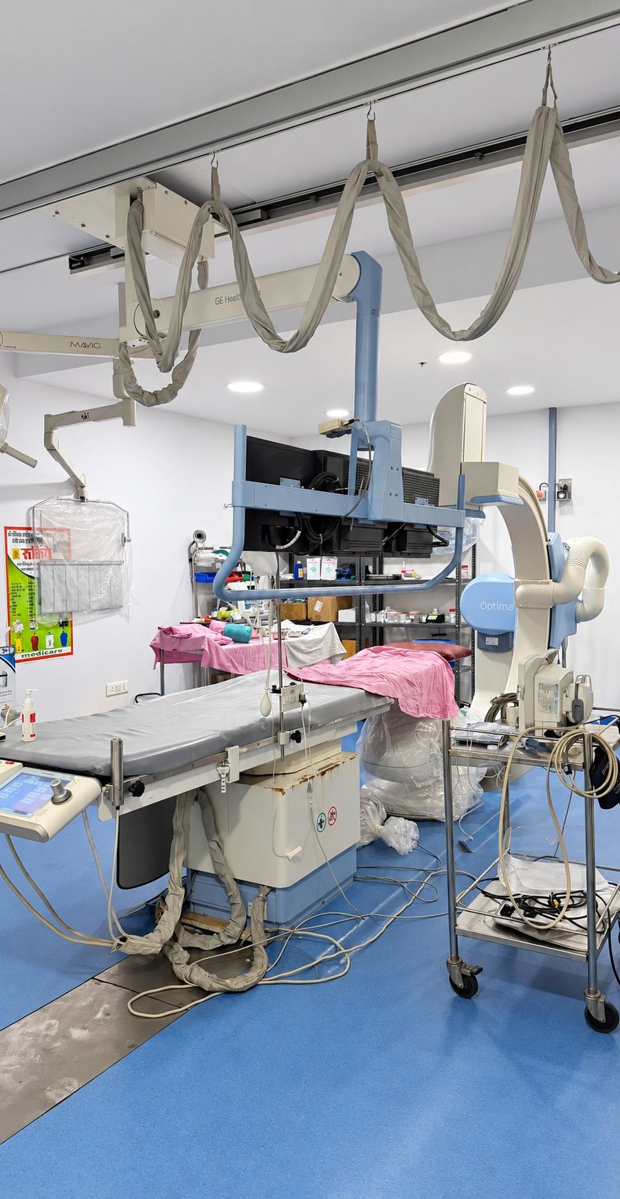 An operating theatre with imaging equipment at PMCH